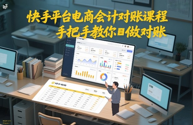 快手平台电商会计对账课程,手把手教你做对账-智富思维学堂