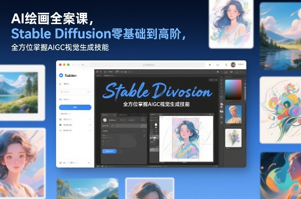 AI绘画全案课，Stable Diffusion零基础到高阶，全方位掌握AIGC视觉生成技能-智富思维学堂