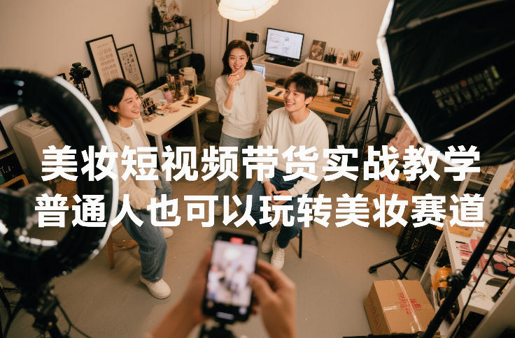 美妆短视频带货实战教学，普通人也可以玩转美妆赛道-智富思维学堂