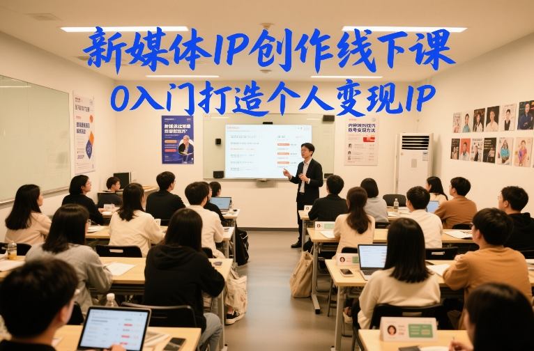 新媒体IP创作线下课，0入门打造个人变现IP-智富思维学堂