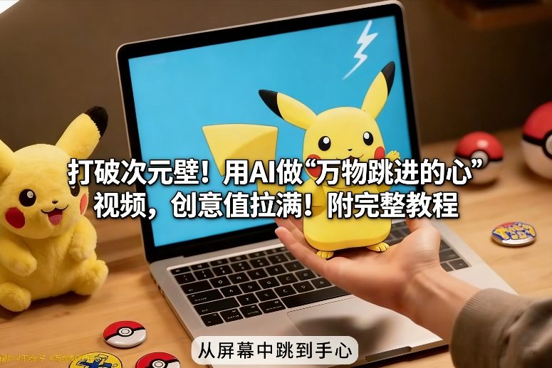 打破次元壁！用AI做【万物跳进手心】视频，创意值拉满！附完整教程-智富思维学堂