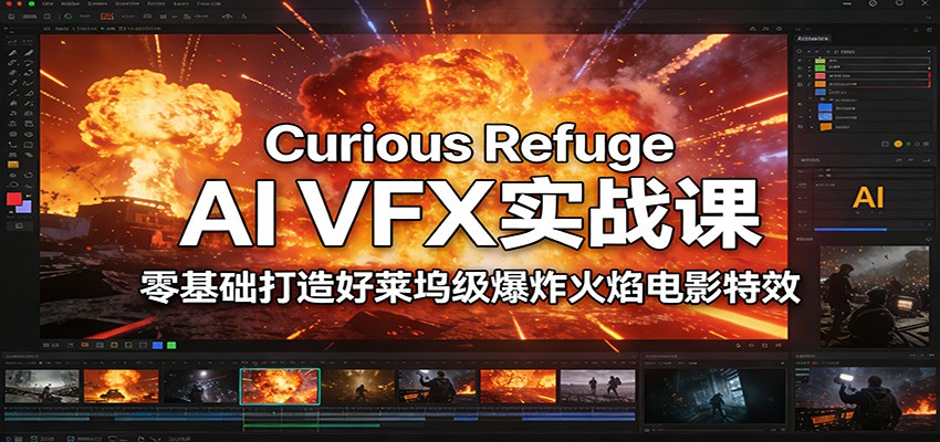 Curious Refuge AI VFX实战课,零基础打造好莱坞级爆炸火焰电影特效-智富思维学堂