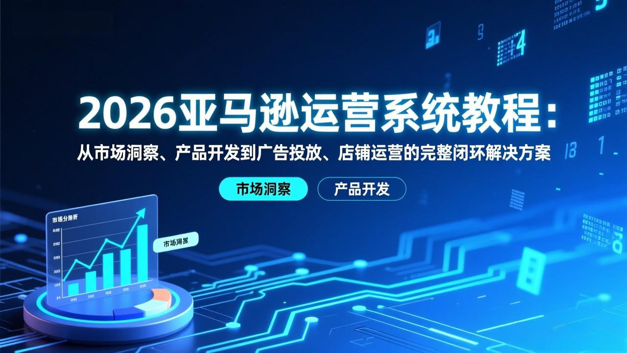 2026亚马逊运营系统教程:从市场洞察、产品开发到广告投放、店铺运营的完整闭环解决方案-智富思维学堂