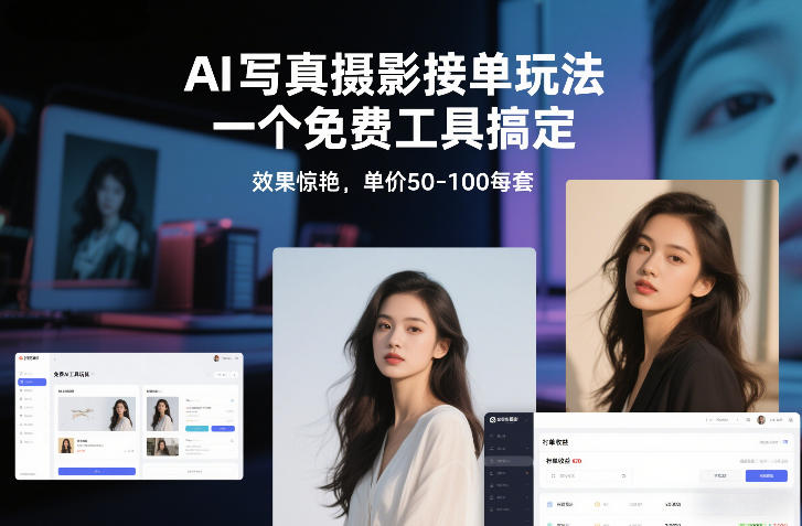 AI写真摄影接单玩法,一个免费工具搞定,效果惊艳,单价50-100每套-智富思维学堂