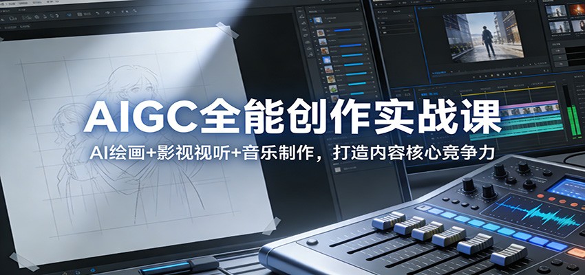 AIGC全能创作实战课：AI绘画+影视视听+音乐制作，打造内容核心竞争力-智富思维学堂