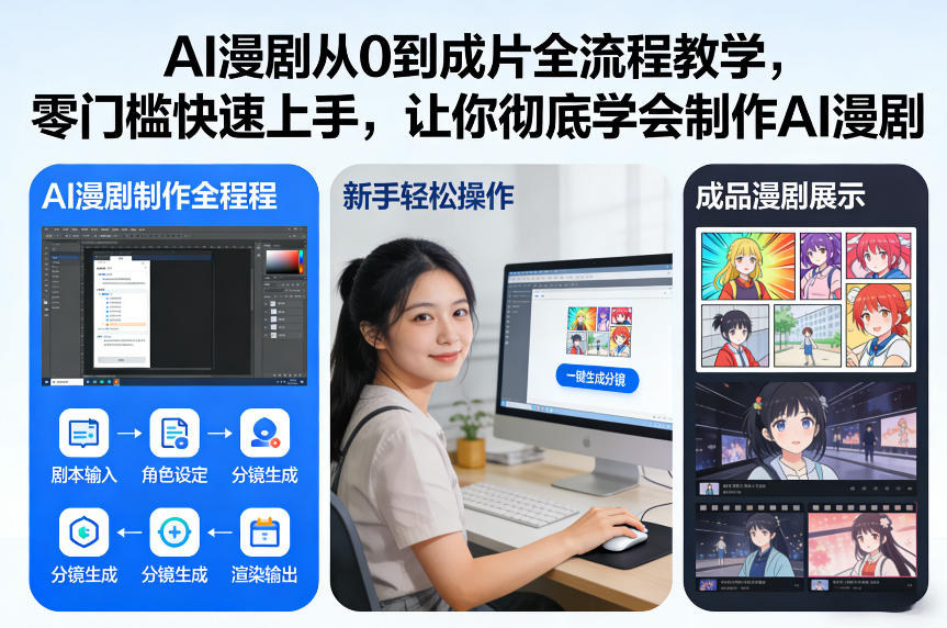 AI漫剧从0到成片全流程教学，零门槛快速上手，让你彻底学会制作AI漫剧【保姆级教程】-智富思维学堂