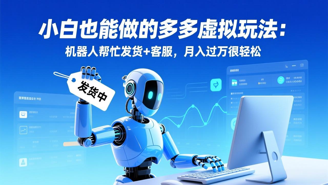 小白也能做的多多虚拟玩法:机器人帮忙发货+客服,月入过万很轻松-智富思维学堂