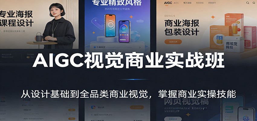 AIGC视觉商业实战班:从设计基础到全品类商业视觉,掌握商业实操技能-智富思维学堂