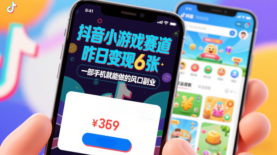 抖音小游戏赛道，昨日变现600+，零基础一部手机就能做的风口副业【揭秘】-智富思维学堂