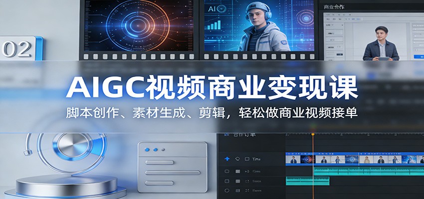 AIGC视频商业变现课:脚本创作、素材生成、剪辑,轻松做商业视频接单-智富思维学堂