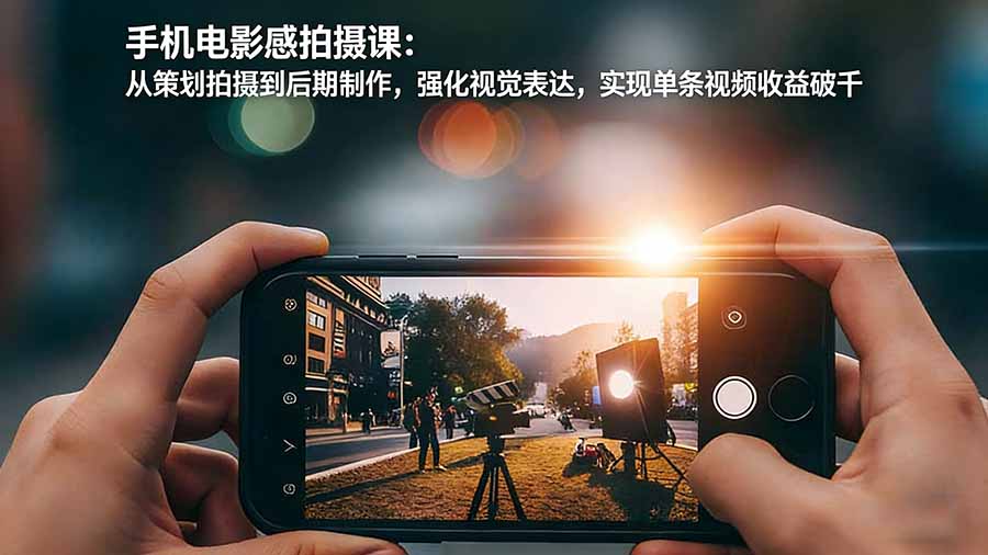 手机电影感拍摄课：从策划拍摄到后期制作，强化视觉表达，实现单条视频收益破千-智富思维学堂