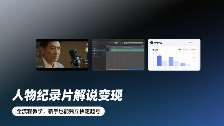 人物纪录片解说变现，全流程教学，新手也能独立快速起号-智富思维学堂