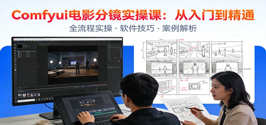 ComfyUI电影分镜实操课:分镜一致性,全流程AI视频制作,零基础也能做专业分镜-智富思维学堂