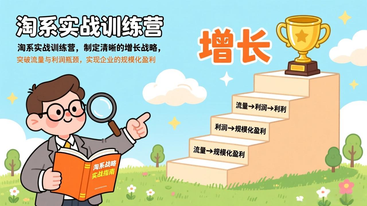 淘系实战训练营，制定清晰的增长战略，突破流量与利润瓶颈，实现企业的规模化盈利-智富思维学堂
