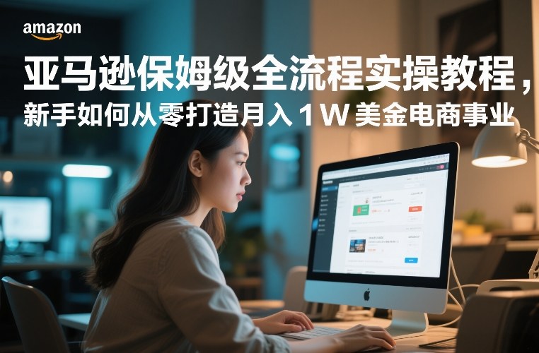 亚马逊保姆级全流程实操教程，新手如何从零打造月入1W美金电商事业-智富思维学堂