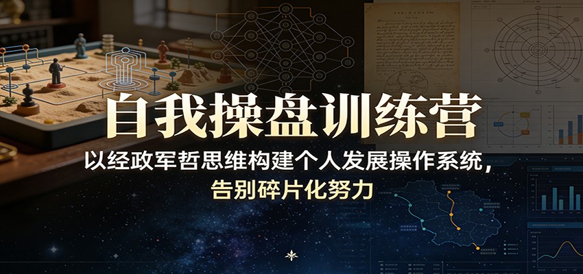 自我操盘训练营:以经政军哲思维构建个人发展操作系统,告别碎片化努力-智富思维学堂