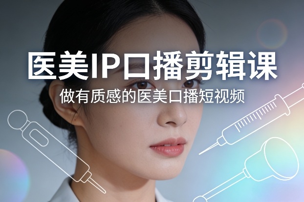 医美IP口播剪辑课，做有质感的医美口播短视频-智富思维学堂