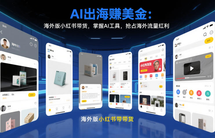AI出海賺美金:海外版小红书带货,掌握AI工具,抢占海外流量红利(更新2026)-智富思维学堂