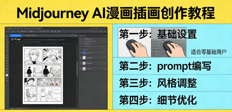 利用Midjourney AI人工智能轻松创作漫画插画教程,零基础创作完整漫画插画-智富思维学堂
