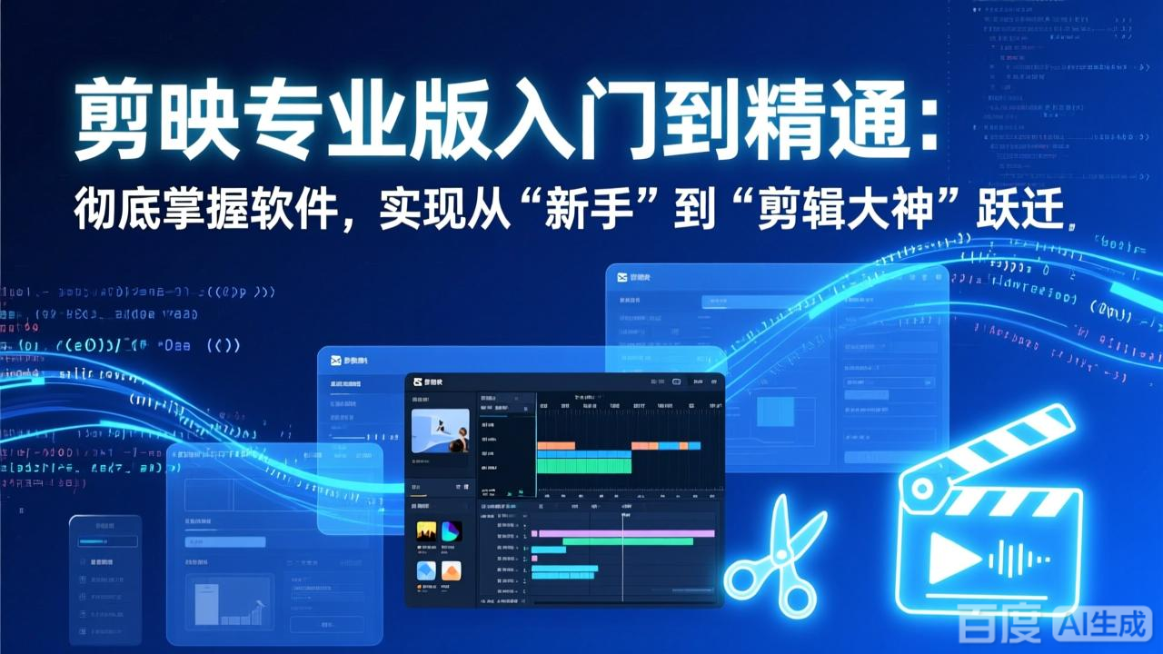 剪映专业版入门到精通:彻底掌握软件,实现从“新手”到“剪辑大神”跃迁-智富思维学堂