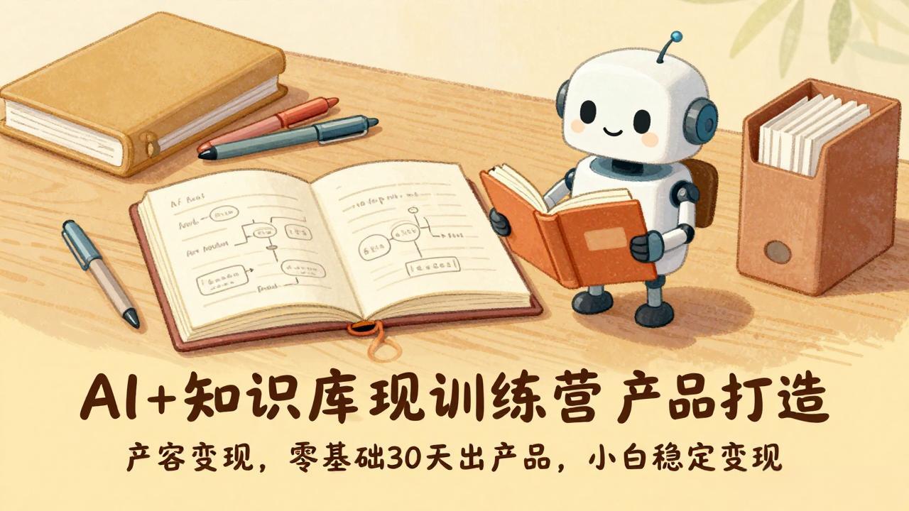 AI+知识库变现训练营,产品打造、内容创作、全平台变现,零基础30天出产品,小白稳定变现-智富思维学堂