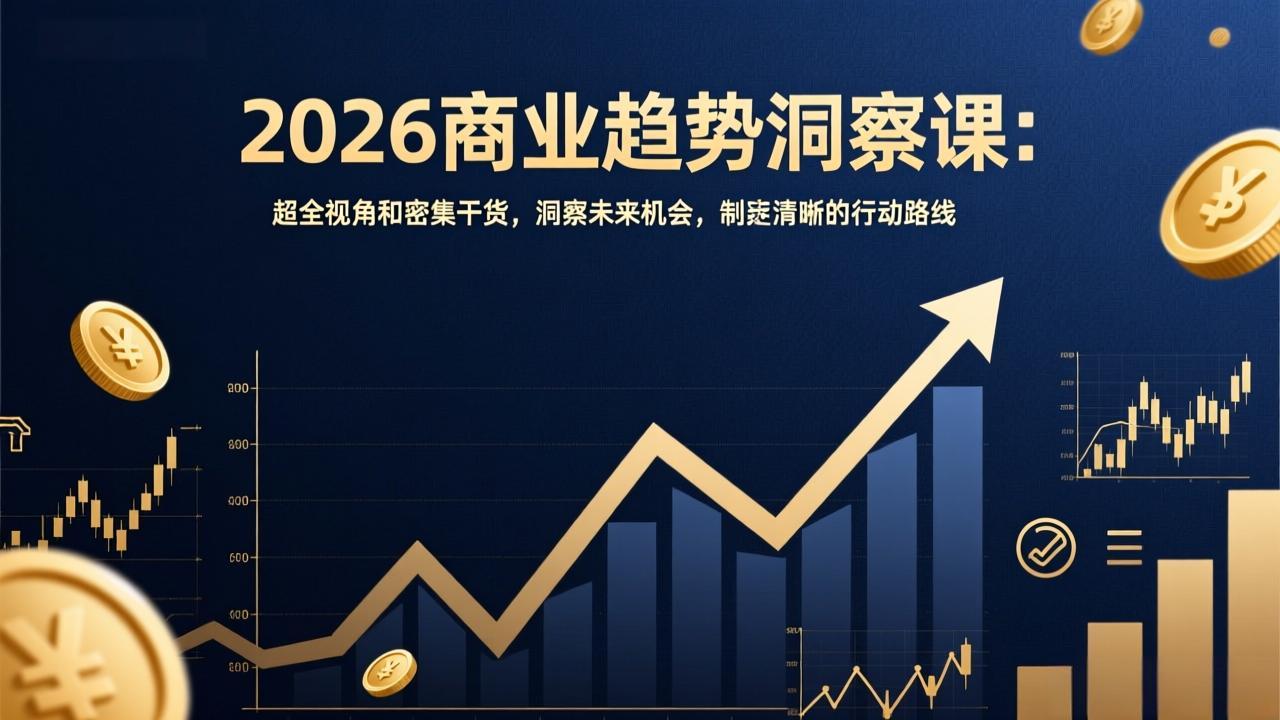 2026商业趋势洞察课：超全视角和密集干货，洞察未来机会，制定清晰的行动路线-智富思维学堂
