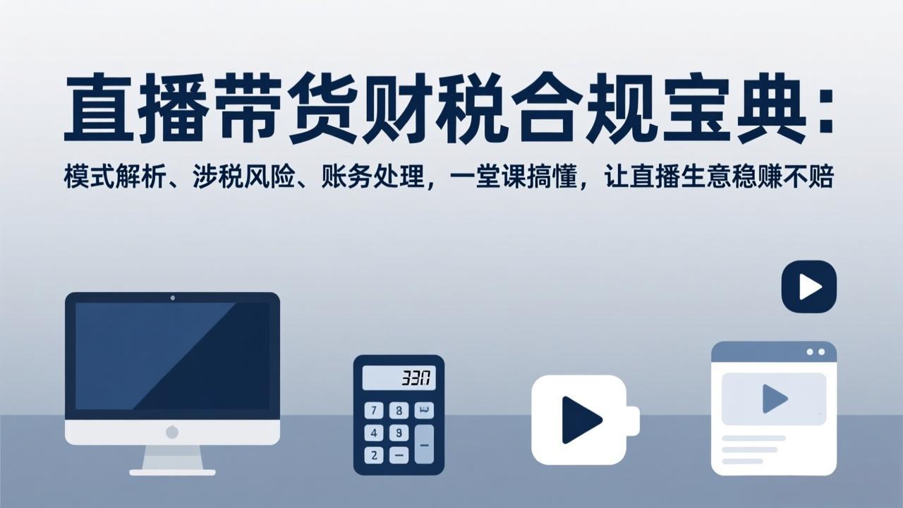 直播带货财税合规宝典：模式解析、涉税风险、账务处理，一堂课搞懂，让直播生意稳赚不赔-智富思维学堂