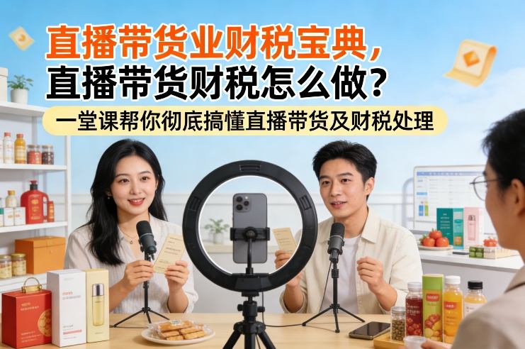 直播带货业财税宝典,直播带货财税怎么做?一堂课帮你彻底搞懂直播带货及财税处理-智富思维学堂