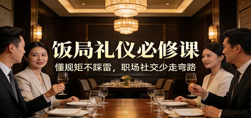 公众号收费文章：《饭局礼仪必修课：懂规矩不踩雷，职场社交少走弯路》-智富思维学堂