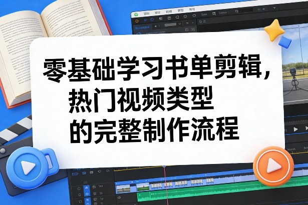 零基础学习书单剪辑,热门视频类型的完整制作流程(更新2026)-智富思维学堂