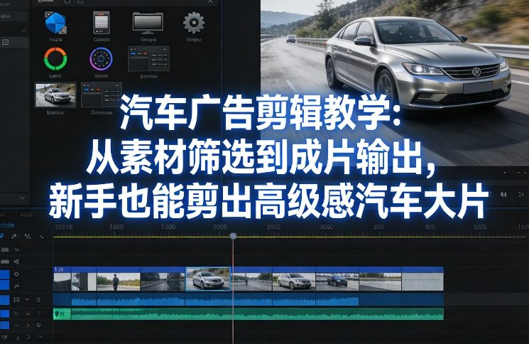 汽车广告剪辑教学:从素材筛选到成片输出,新手也能剪出高级感汽车大片-智富思维学堂