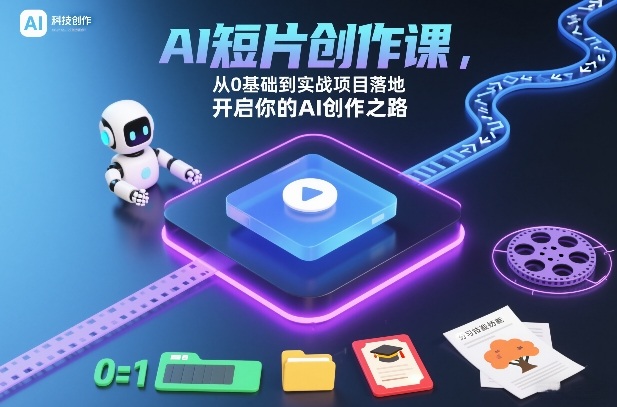 AI短片创作课，从0基础到实战项目落地，开启你的AI创作之路(更新)-智富思维学堂