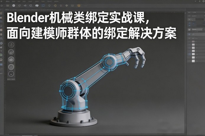 Blender机械类绑定实战课，面向建模师群体的绑定解决方案-智富思维学堂
