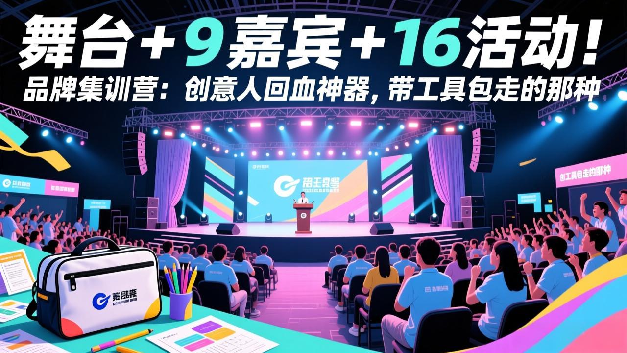 舞台 + 9 嘉宾 + 16 活动！品牌集训营：创意人回血神器，带工具包走的那种-智富思维学堂