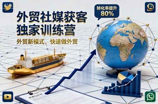 外贸社媒获客独家训练营，外贸新模式，快速做外贸(更新26年2月)-智富思维学堂