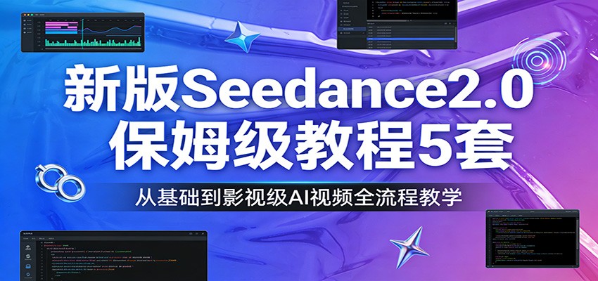 新版Seedance2.0保姆级教程5套：从基础到影视级AI视频全流程教学-智富思维学堂