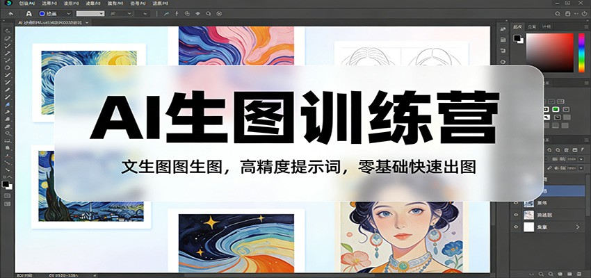 AI生图训练营：文生图图生图，高精度提示词，零基础快速出图-智富思维学堂