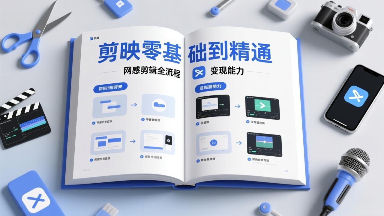 剪映零基础也能快速上手,从入门到精通掌握网感剪辑全流程,掌握能直接变现的剪辑能力-智富思维学堂
