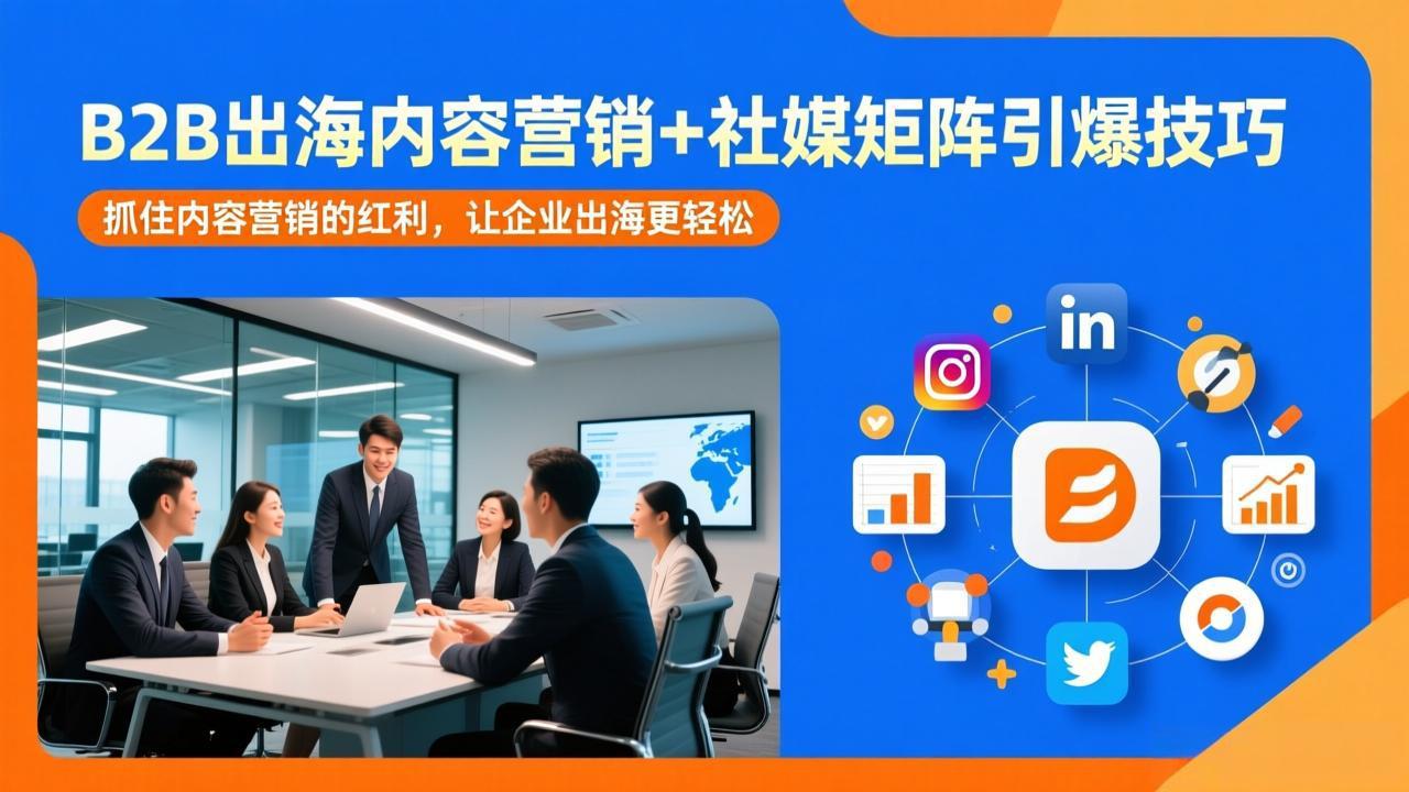 B2B出海内容营销+社媒矩阵引爆技巧：抓住内容营销的红利，让企业出海更轻松-智富思维学堂
