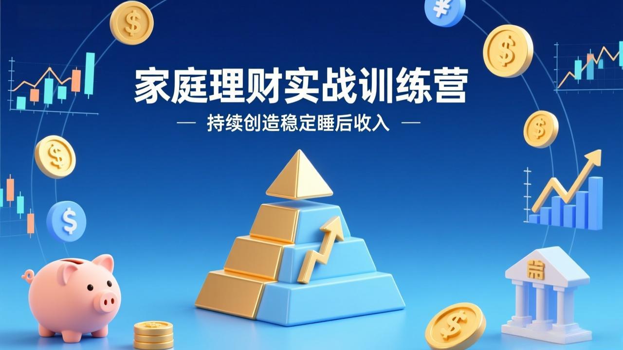 家庭理财实战训练营：从0到1建体系，三阶进阶层层递进，助你持续创造稳定睡后收入-智富思维学堂