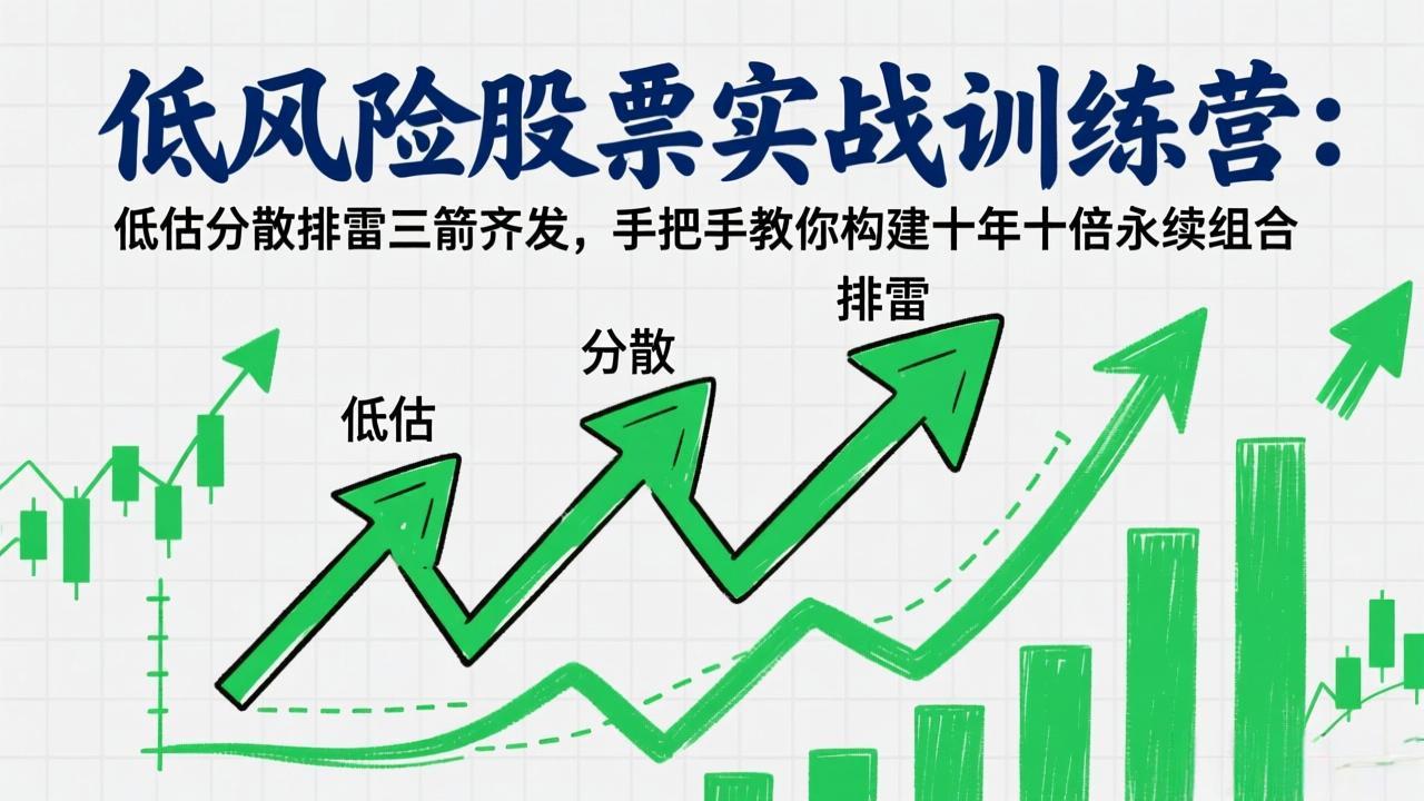 低风险股票实战训练营：低估分散排雷三箭齐发，手把手教你构建十年十倍永续组合-智富思维学堂