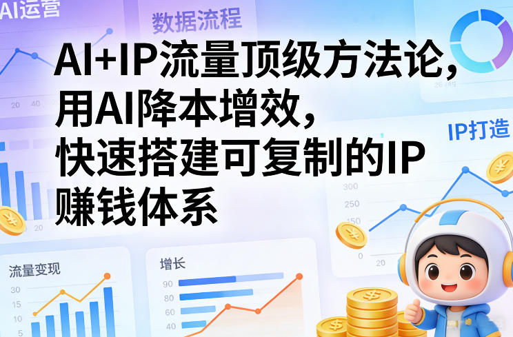 AI+IP流量顶级方法论，用AI降本增效，快速搭建可复制的IP賺钱体系-智富思维学堂