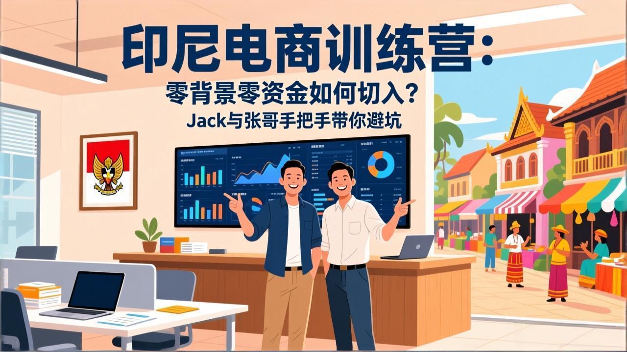 印尼电商训练营：零背景零资金如何切入？Jack与张哥手把手带你避坑-智富思维学堂