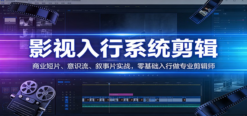 影视系统剪辑，商业短片、意识流、叙事片实战，零基础入行做专业剪辑师-智富思维学堂