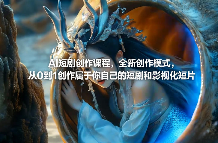 AI短剧创作课程，全新创作模式，从0到1创作属于你自己的短剧和影视化短片-智富思维学堂