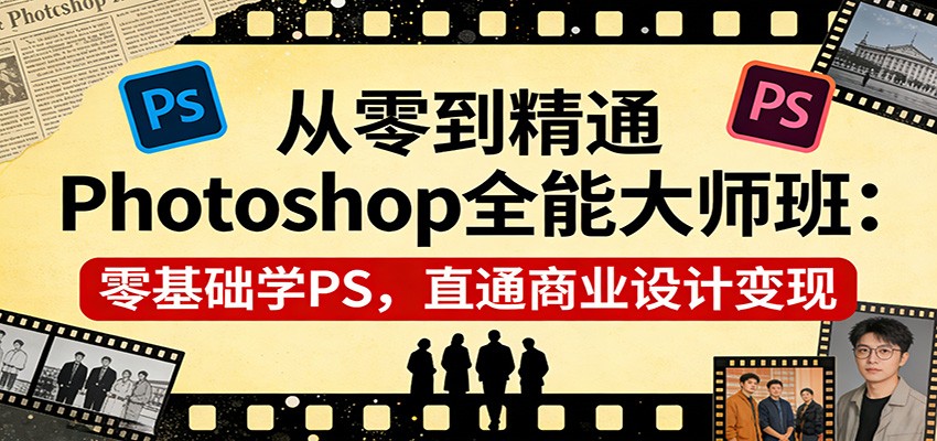 从零到精通Photoshop全能大师班：零基础学PS，直通商业设计变现-智富思维学堂
