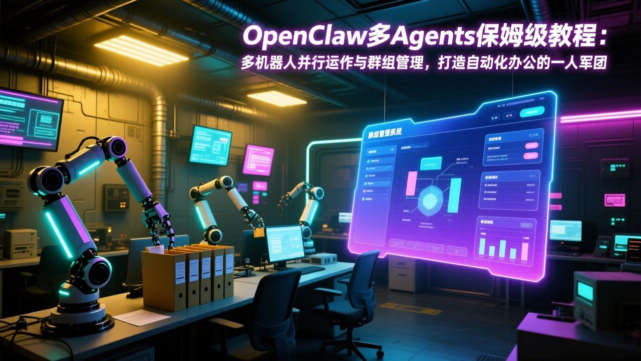 OpenClaw多Agents保姆级教程：多机器人并行运作与群组管理，打造自动化办公的一人军团-智富思维学堂