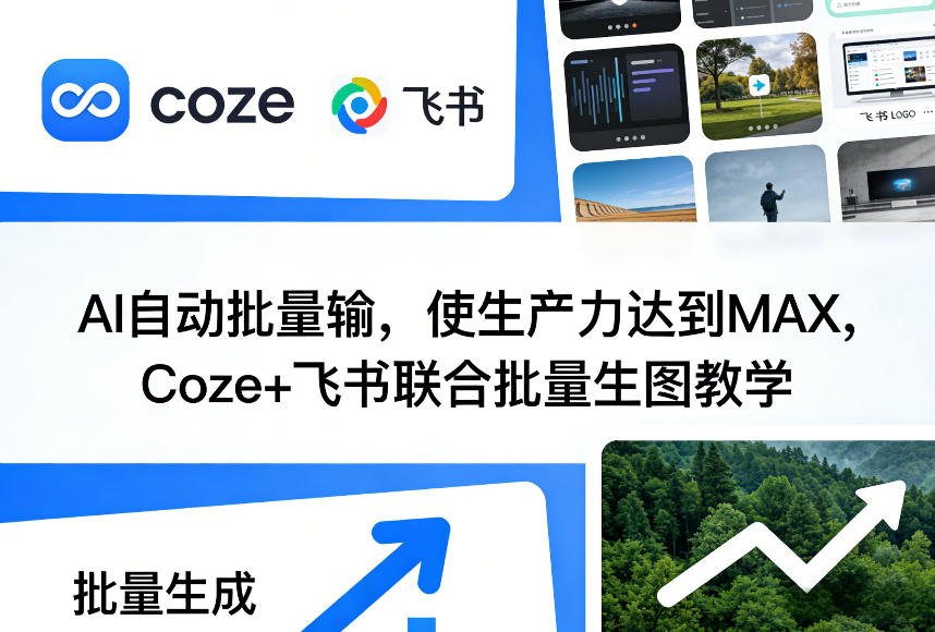 AI自动批量输，使生产力达到MAX，Coze+飞书联合批量生图教学-智富思维学堂