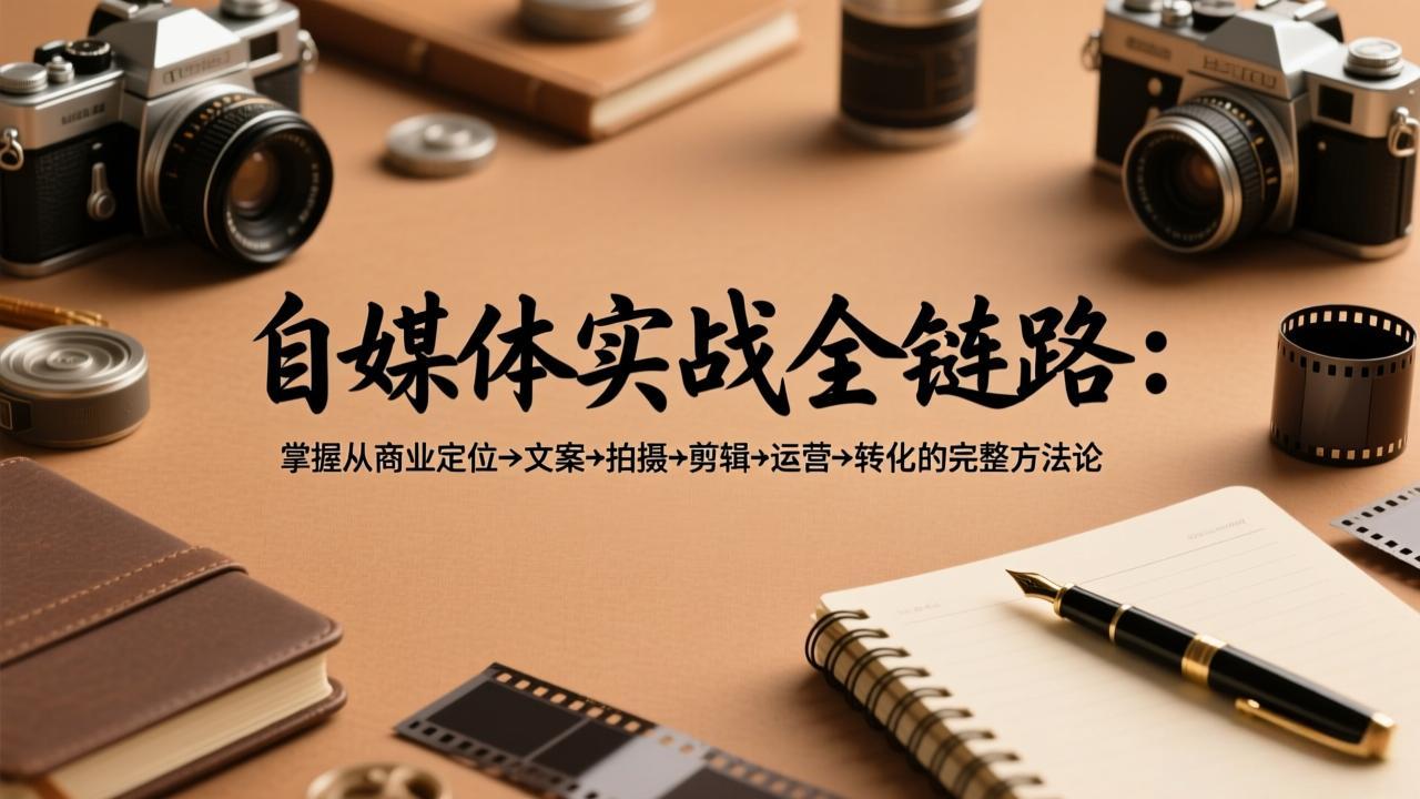 自媒体实战全链路：掌握从商业定位→文案→拍摄→剪辑→运营→转化的完整方法论-智富思维学堂