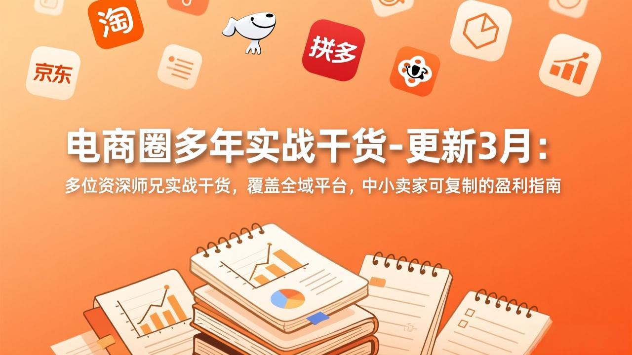 电商圈多年实战干货-更新3月：多位资深师兄实战干货，覆盖全域平台，中小卖家可复制的盈利指南-智富思维学堂